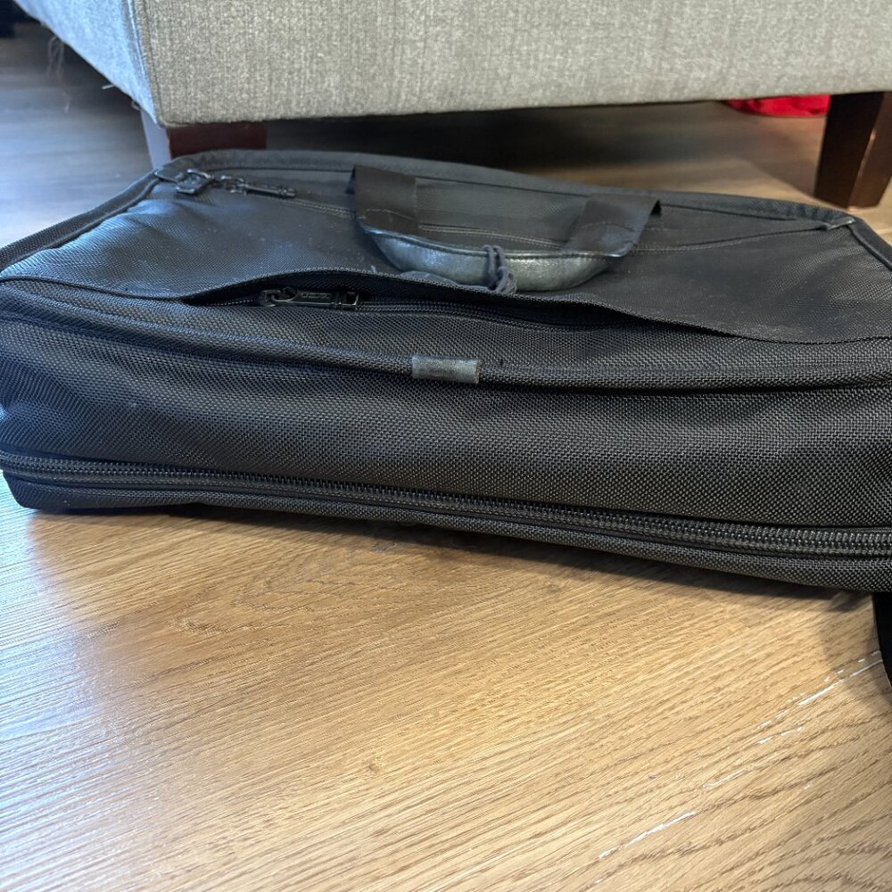Tumi Alpha Briefcase Ballistic Laptop Bag Black Nylon Expandable 26141DH - Picture 9 of 11